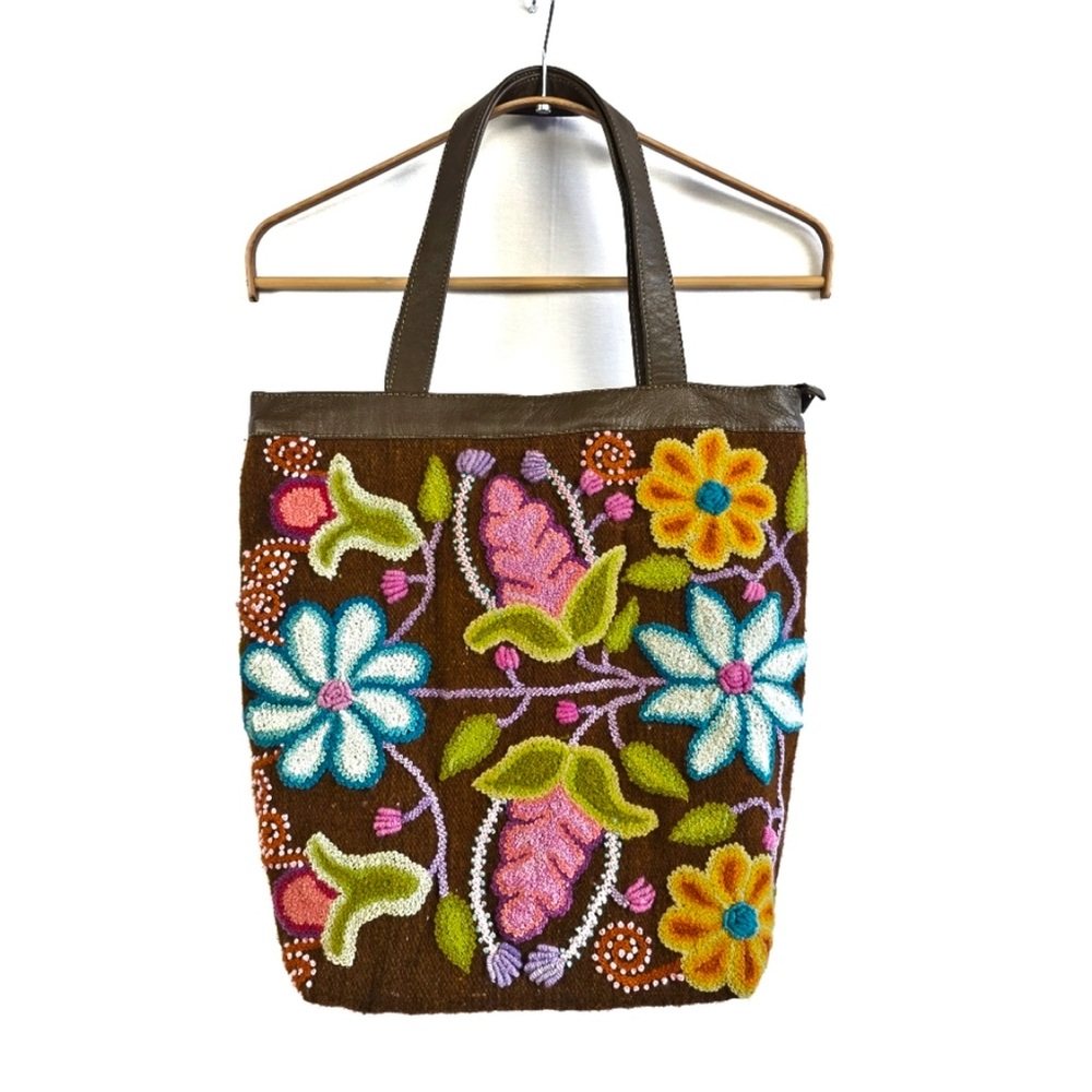 Tabask Handmade Embroidered Wool Tote